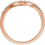 14K Rose 1/6 CTW Diamond V Ring-