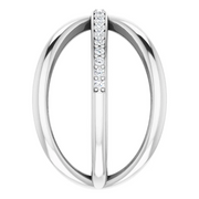 14K White 1/6 CTW Diamond Criss-Cross Ring-