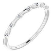 14K White .06 CTW Diamond Stackable Ring-