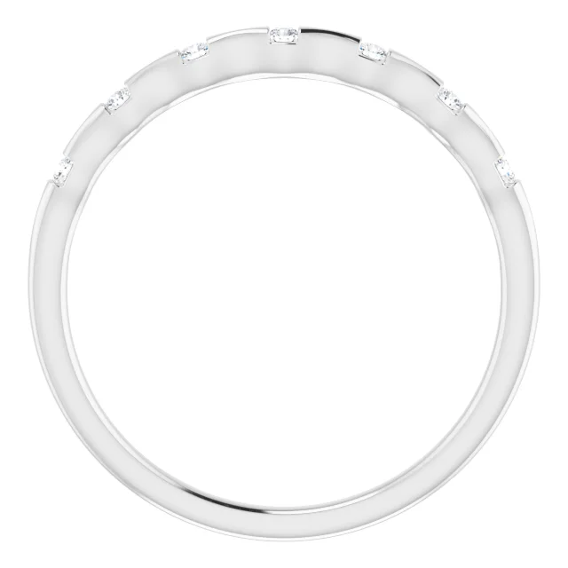 14K White .06 CTW Diamond Stackable Ring-