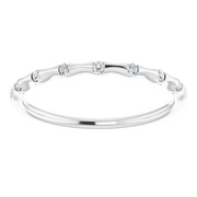 14K White .06 CTW Diamond Stackable Ring-