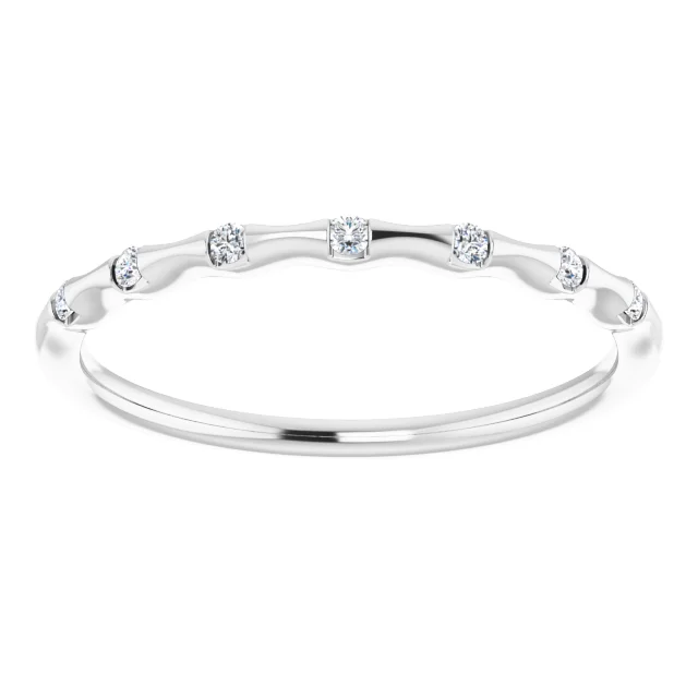 14K White .06 CTW Diamond Stackable Ring-
