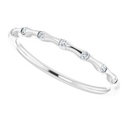 14K White .06 CTW Diamond Stackable Ring-