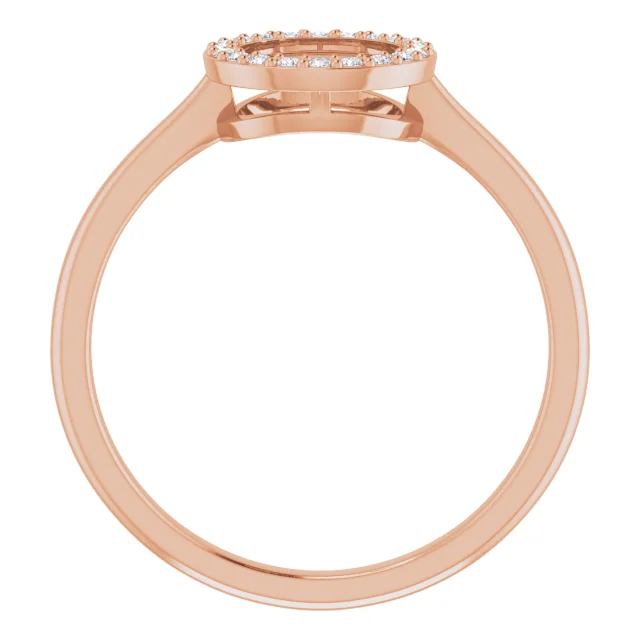 14K Rose 1/10 CTW Diamond Circle Ring-