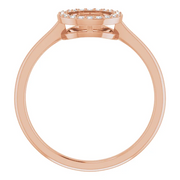 14K Rose 1/10 CTW Diamond Circle Ring-