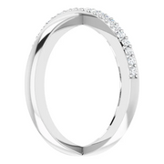 14K White 1/4 CTW Diamond Criss-Cross Ring-