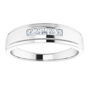 14K White 1/4 CTW Diamond 5-Stone Band-