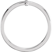 14K White Sideways Cross Ring-