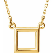 14K Yellow Square 16.5" Necklace-