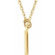 14K Yellow Square 16.5" Necklace-