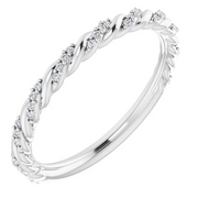 Platinum 1/8 CTW Diamond Pav? Twisted Anniversary Band-