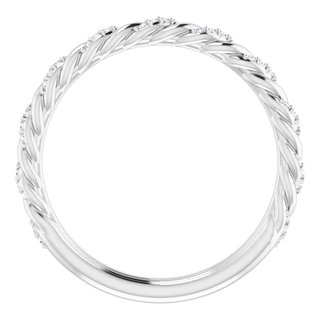 Platinum 1/8 CTW Diamond Pav? Twisted Anniversary Band-