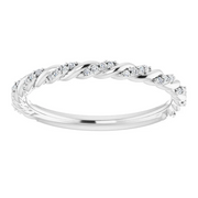 Platinum 1/8 CTW Diamond Pav? Twisted Anniversary Band-