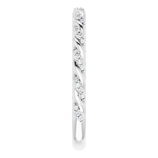 Platinum 1/8 CTW Diamond Pav? Twisted Anniversary Band-