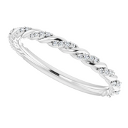 Platinum 1/8 CTW Diamond Pav? Twisted Anniversary Band-