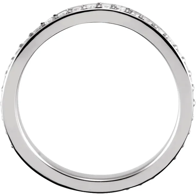 Platinum 1/3 CTW Diamond Stackable Ring Size 7-7.00 (approximate standard size)-