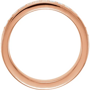 14K Rose 3/4 CTW Diamond Eternity Band Size 7-7.00 (approximate standard size)-
