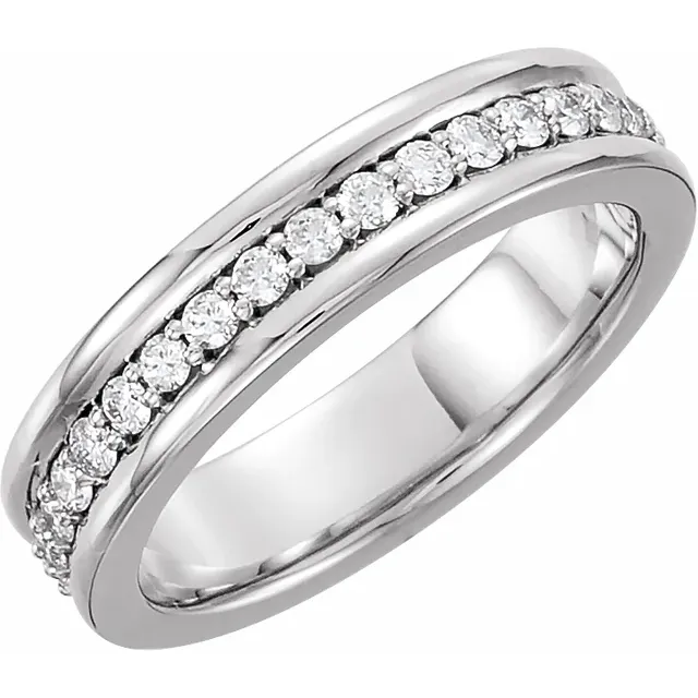 14K Yellow 3/4 CTW Diamond Eternity Band Size 7-7.00 (approximate standard size)-