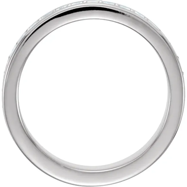 14K Yellow 3/4 CTW Diamond Eternity Band Size 7-7.00 (approximate standard size)-