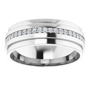 14K White 1/3 CTW Diamond Eternity Band Size 7-
