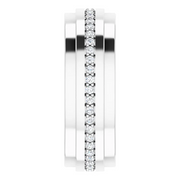 14K White 1/3 CTW Diamond Eternity Band Size 7-