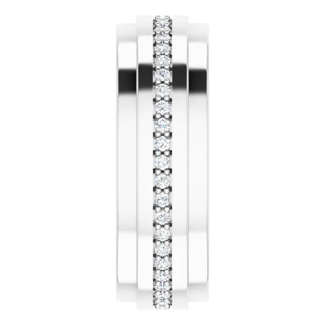 14K White 1/3 CTW Diamond Eternity Band Size 7-