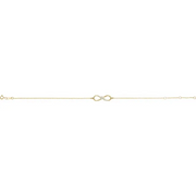 14K Yellow 1/8 CTW Diamond Infinity 6 1/2-7 1/2" Bracelet-