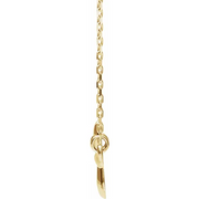 14K Yellow Sideways Cross 16-18" Necklace-