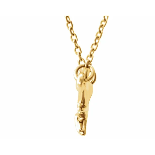 14K Yellow Branch Bar 16-18" Necklace-