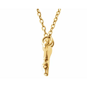 14K Yellow Branch Bar 16-18" Necklace-