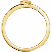 14K Yellow Geometric Stackable Ring-