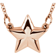 14K Rose Star 18" Necklace-