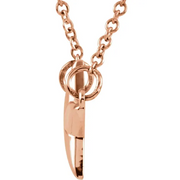 14K Rose Star 18" Necklace-