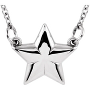 14K Rose Star 18" Necklace-