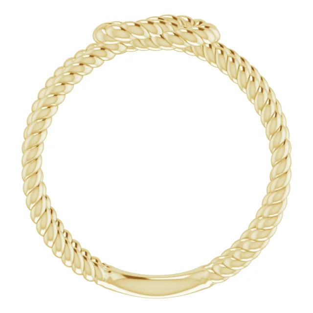 14K Yellow Rope Knot Ring-