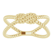 14K Yellow Rope Knot Ring-
