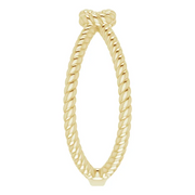 14K Yellow Rope Knot Ring-