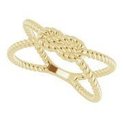 14K Yellow Rope Knot Ring-