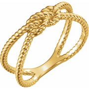 14K Yellow Rope Knot Ring-