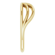 14K Yellow Crown "V" Ring-