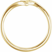 14K Yellow Cross Bypass Ring-