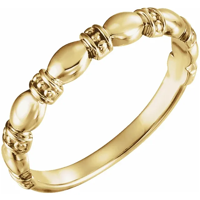 14K Yellow Stackable Ring-