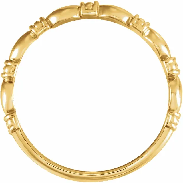 14K Yellow Stackable Ring-