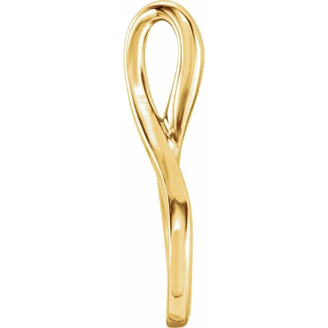 14K Yellow Freeform Pendant-