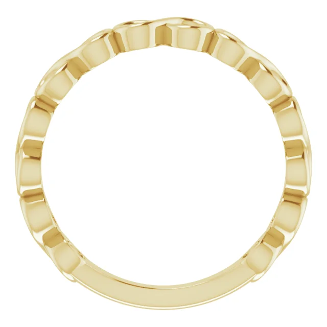 14K Yellow Infinity Stackable Ring-