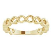 14K Yellow Infinity Stackable Ring-