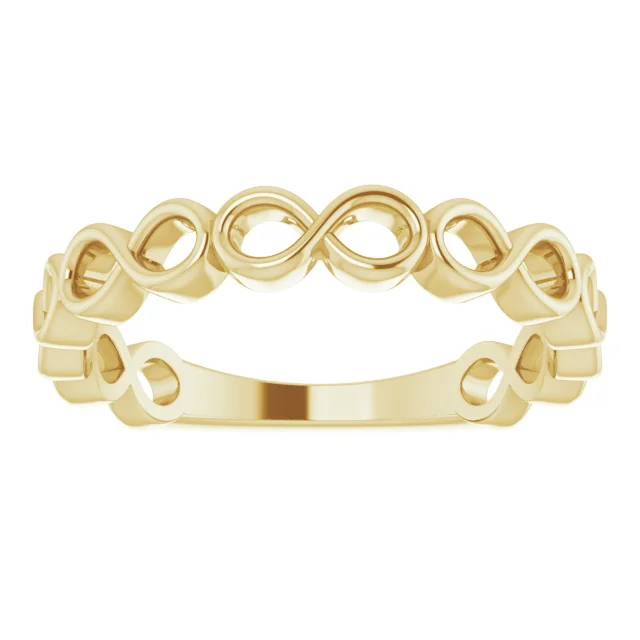 14K Yellow Infinity Stackable Ring-