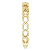 14K Yellow Infinity Stackable Ring-