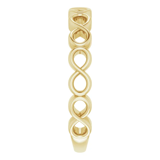 14K Yellow Infinity Stackable Ring-