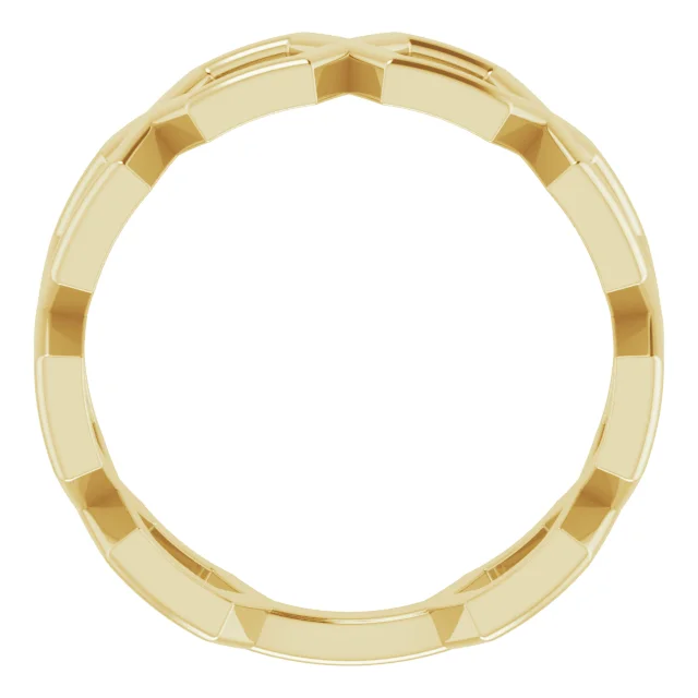 14K Yellow Geometric Ring-